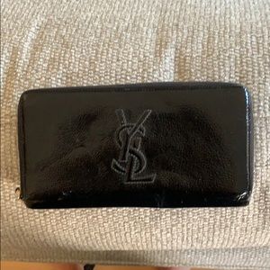 YSl black patent wallet